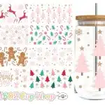 Glass Cup Sticker 16 oz cup wrap