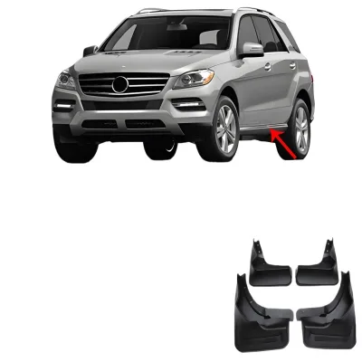 Soft Rubber Mud Flaps Mudguards Set for Mercedes-Benz ML-Class ML300 2012-2015 Without Running Boards Soft Rubber Mud Flaps Mudguards Set for Mercedes-Benz ML-Class ML300 2012-2015 Without Running Boards