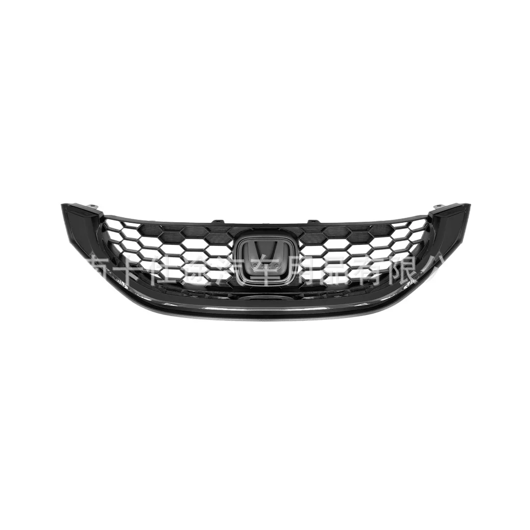Front Bumper Upper Grille Replacement for Honda Civic Factory Style Mesh Radiator Grill 2014-2015 71121-TR3-A12