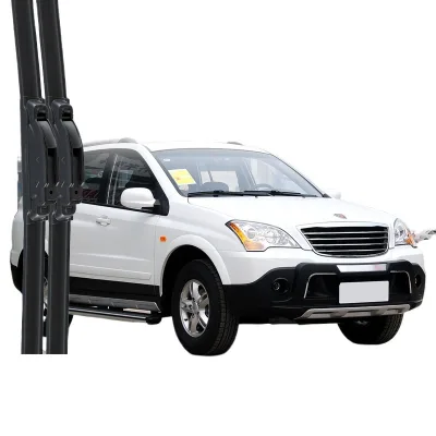 Professional Frameless Windshield Wiper Blades with Multi-Fit Adapter and Silencing Rubber Strip