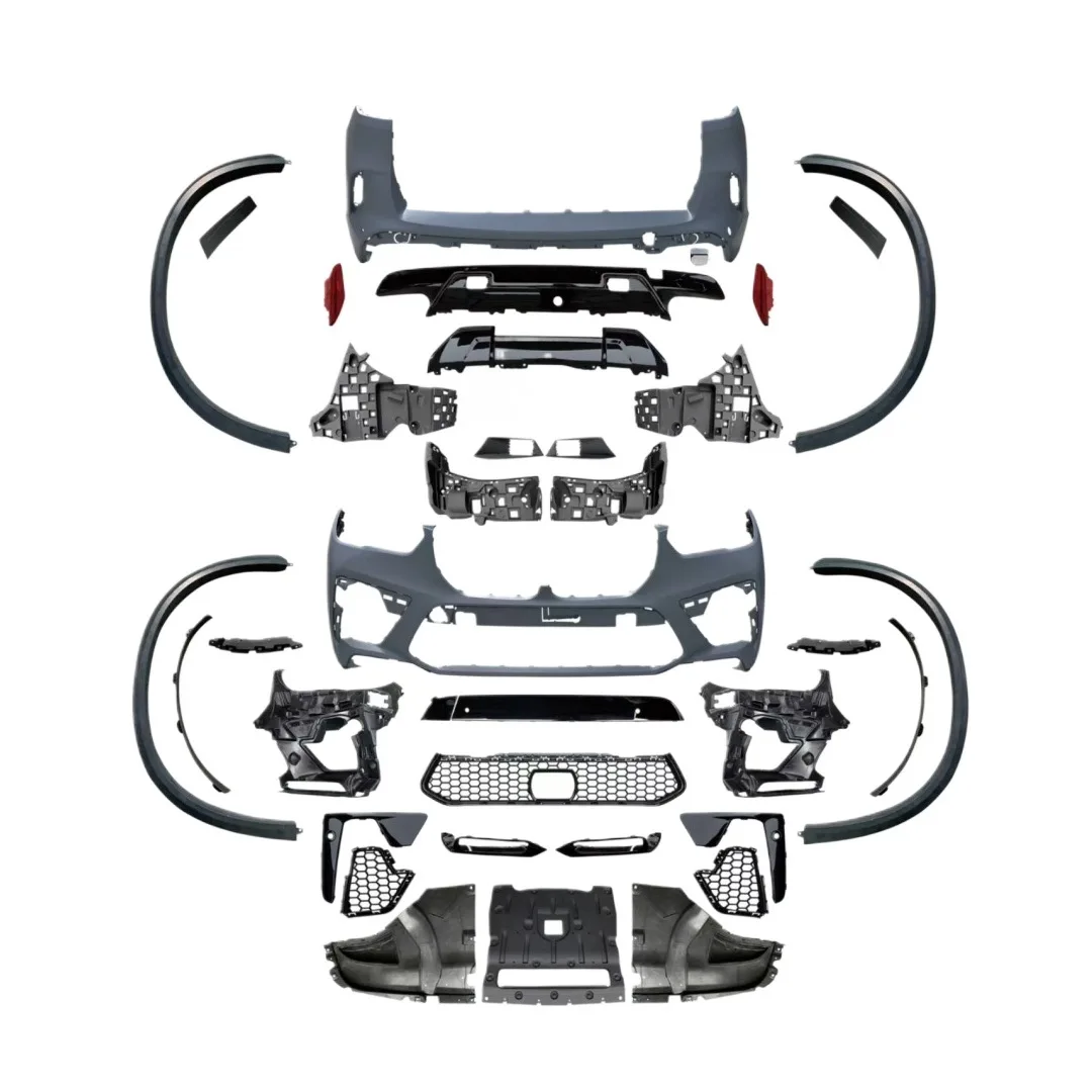 X5M Style Front & Rear Bumper Body Kit with Exhaust Tips for BMW X5 G05 Pre-Facelift