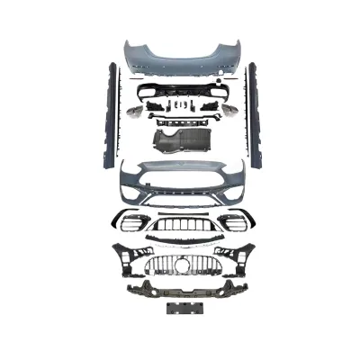 C63 Style Front Bumper Body Kit for Mercedes-Benz C-Class W206 Exterior Modification Set