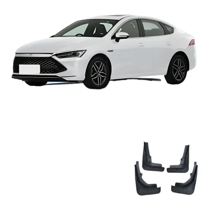 Soft Rubber Car Mud Flaps Splash Guards for BYD Qin PLUS 2021 Front and Rear Mudflaps Set Soft Rubber Car Mud Flaps Splash Guards for BYD Qin PLUS 2021 Front and Rear Mudflaps Set