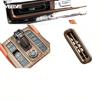 Suitable for Haval H9 Peach Wood Interior Modified Gear Panel Decorative Stickers Instrument Panel Central Control Air Outlet Interior Accessories