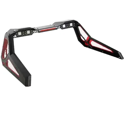 Pickup Truck Roll Bar Chase Rack with Side Mesh for F-150 Raptor Tundra Ram 1500 Hilux Pickup Truck Roll Bar Chase Rack with Side Mesh for F-150 Raptor Tundra Ram 1500 Hilux