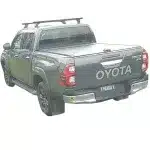 Manual Retractable Roll-Up Tonneau Cover Black Aluminum for Pickup Truck Bed