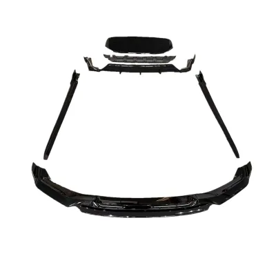 Matte Black Body Kit Spoiler Set Compatible with BMW X5 F15 Front Bumper Lip and Side Skirts Extension Matte Black Body Kit Spoiler Set Compatible with BMW X5 F15 Front Bumper Lip and Side Skirts Extension