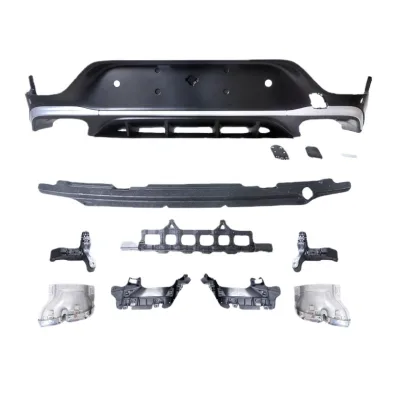 Rear Bumper Diffuser Lip with Quad Exhaust Tips AMG Style for Mercedes-Benz GLC Coupe Rear Bumper Diffuser Lip with Quad Exhaust Tips AMG Style for Mercedes-Benz GLC Coupe