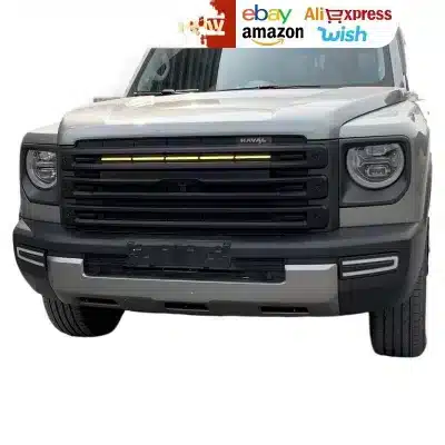 Front Grille Frame with Insect Guard Mesh and Integrated LED Amber Marker Lights for Haval Raptor Black Warrior Edition Front Grille Frame with Insect Guard Mesh and Integrated LED Amber Marker Lights for Haval Raptor Black Warrior Edition