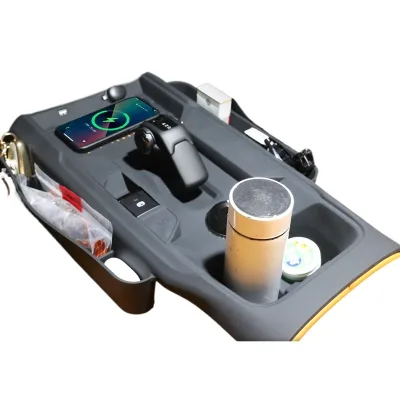 Center Console Storage Box Liner Mat for Haval Raptor, Anti-Slip Silicone Gear Shift Tray Pad Wireless Charging Protector Center Console Storage Box Liner Mat for Haval Raptor, Anti-Slip Silicone Gear Shift Tray Pad Wireless Charging Protector