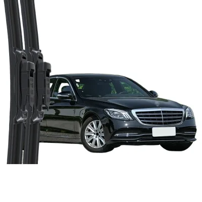 Front Windshield Wiper Blade Set for Mercedes-Benz S 320L, Premium Frameless Silent Rubber Refill Auto Parts Front Windshield Wiper Blade Set for Mercedes-Benz S 320L, Premium Frameless Silent Rubber Refill Auto Parts