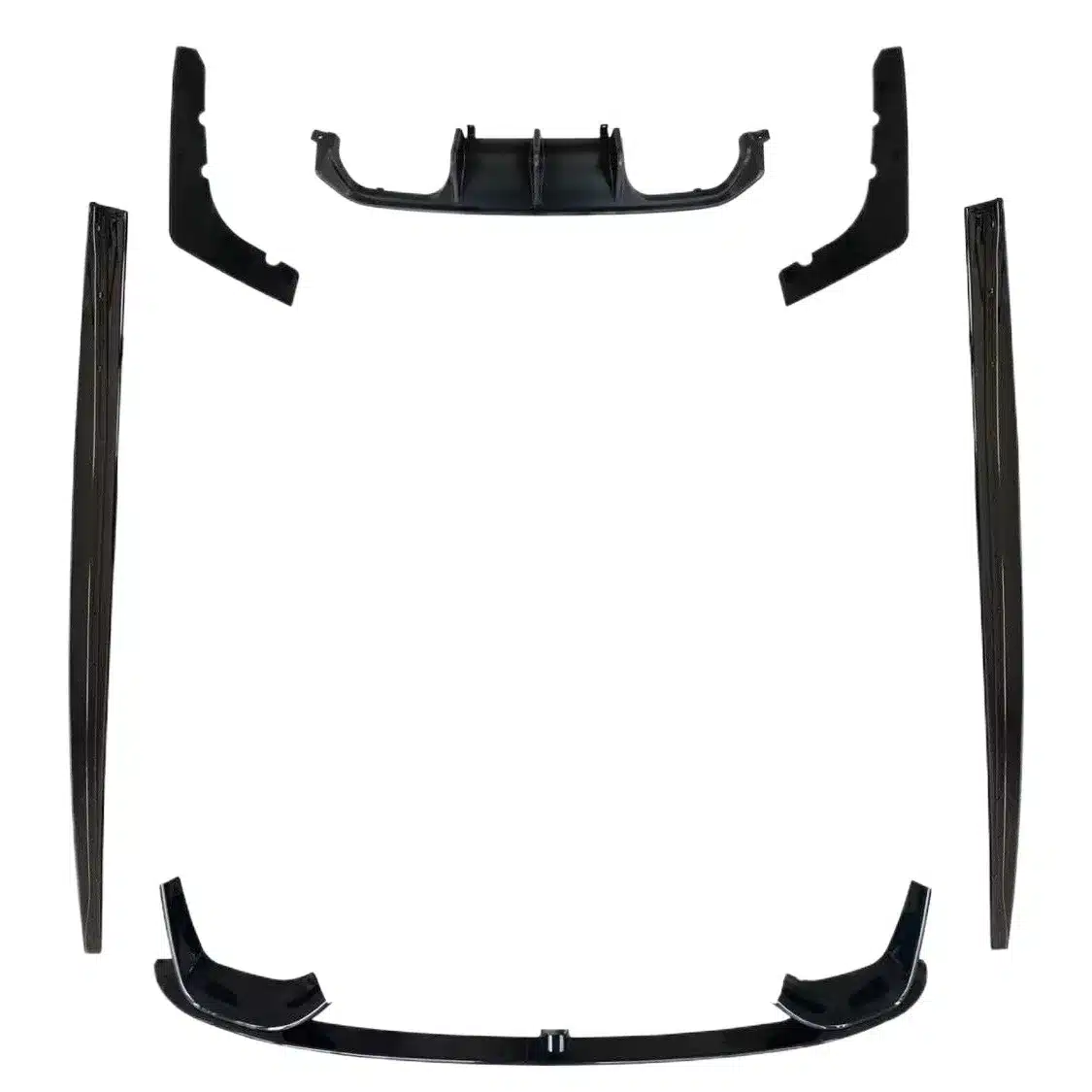 MP Style Real Carbon Fiber Rear Bumper Lip Diffuser and Side Skirts Extension for BMW 3 Series F80 M3 F82 M4