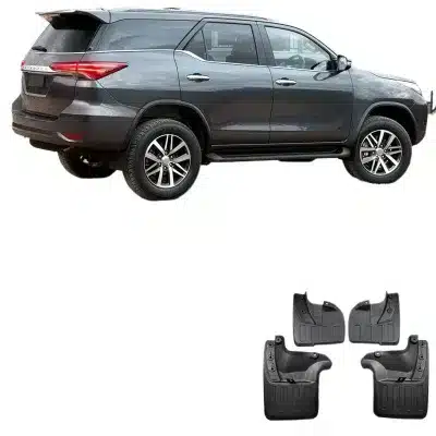 Soft Rubber Mud Flaps Splash Guards for Toyota Fortuner 2016-2022 Front and Rear Set Soft Rubber Mud Flaps Splash Guards for Toyota Fortuner 2016-2022 Front and Rear Set