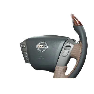 Suitable for Tule y62 peach wood steering wheel cover hand sewing handle cover Tuole car interior decoration modification special accessories Suitable for Tule y62 peach wood steering wheel cover hand sewing handle cover Tuole car interior decoration modification special accessories