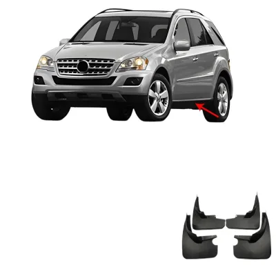Front and Rear Mud Flaps Splash Guards for 2007-2011 Mercedes-Benz ML350 ML300 without Running Boards Black Rubber 4-Piece Set Front and Rear Mud Flaps Splash Guards for 2007-2011 Mercedes-Benz ML350 ML300 without Running Boards Black Rubber 4-Piece Set