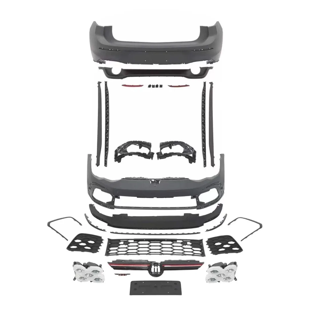 GTI Style Body Kit Front and Rear Bumper Set for Volkswagen Golf MK8 Upgrade