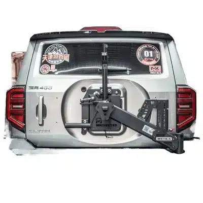 Meika MK Tank 400Hi4-T Linkage Spare Tire Rack & Optimus Prime Rear Bars Aluminum/Steel Two Bars Personality Expansion Meika MK Tank 400Hi4-T Linkage Spare Tire Rack & Optimus Prime Rear Bars Aluminum/Steel Two Bars Personality Expansion