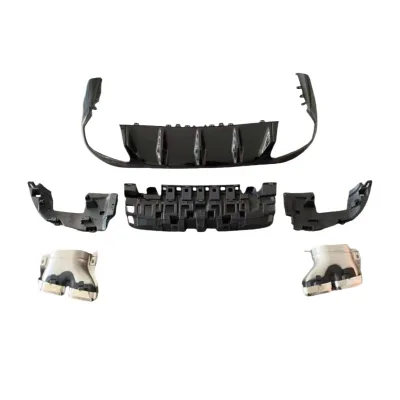 E63 AMG Style Rear Bumper Lip Diffuser with Exhaust Muffler Tips for Mercedes-Benz E-Class W238 Coupe E63 AMG Style Rear Bumper Lip Diffuser with Exhaust Muffler Tips for Mercedes-Benz E-Class W238 Coupe