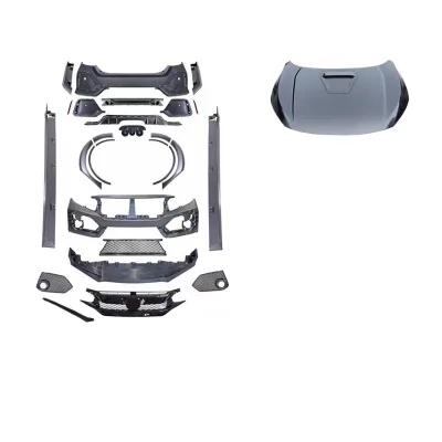 TR Style Front Bumper Body Kit with Grille for Honda Civic 2016-2021 TR Style Front Bumper Body Kit with Grille for Honda Civic 2016-2021