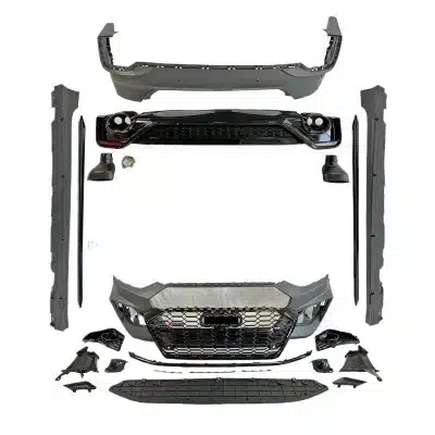 RS5 Style Front Bumper Grille and Rear Diffuser Kit for Audi A5 2021