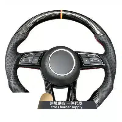Carbon Fiber Steering Wheel Cover Replacement for Audi A4 A5 A6 Interior Modification Carbon Fiber Steering Wheel Cover Replacement for Audi A4 A5 A6 Interior Modification