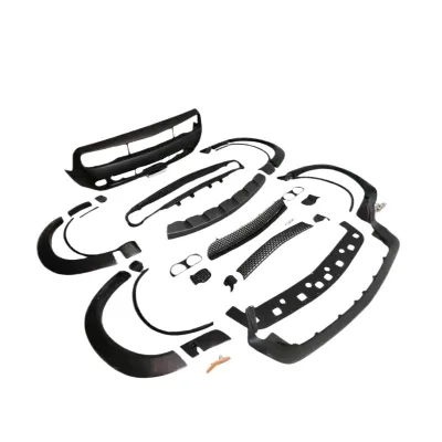 Full Body Kit Carbon Fiber Style Hood and Ground Effects for Dodge Challenger SRT Hellcat Conversion Full Body Kit Carbon Fiber Style Hood and Ground Effects for Dodge Challenger SRT Hellcat Conversion