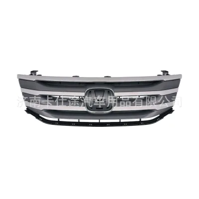 Front Bumper Upper Grille Replacement for Honda Odyssey 2012-2013 Chrome Trim Mesh Grill 75102-TK8-A01