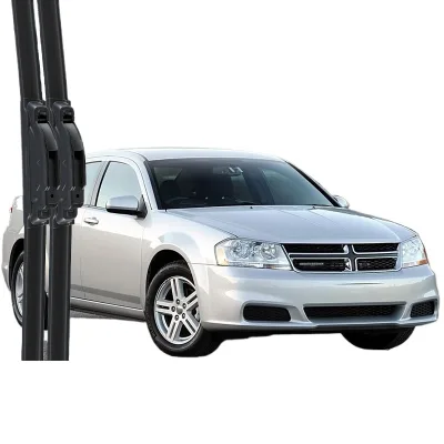 Professional Frameless Windshield Wiper Blades, Silent Multi-Functional Natural Rubber J-Hook/U-Hook Compatible Replacement for Dodge Avenger Professional Frameless Windshield Wiper Blades, Silent Multi-Functional Natural Rubber J-Hook/U-Hook Compatible Replacement for Dodge Avenger