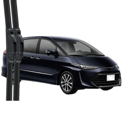 Front Windshield Wiper Blades for Toyota Previa Bone-Free Silent Rubber Strip Set Front Windshield Wiper Blades for Toyota Previa Bone-Free Silent Rubber Strip Set