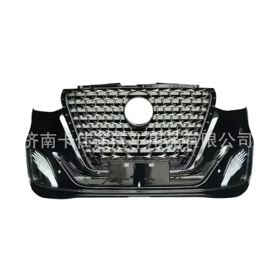Front Bumper Grille Body Kit Star Style Mesh Grille for Mercedes-Benz Sprinter W907 2018-Up