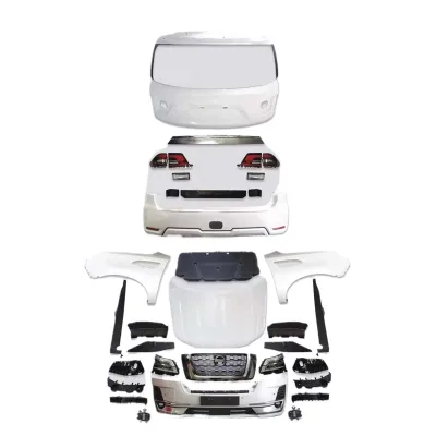 Front Bumper Grille Hood and Headlight Conversion Kit for Nissan Patrol Upgrade