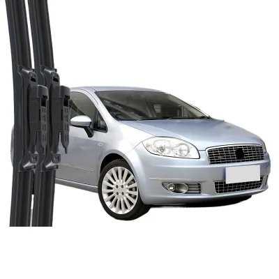 Windshield Wiper Blades Multipurpose Frameless Silent Rubber Strip Set for Fiat Linea