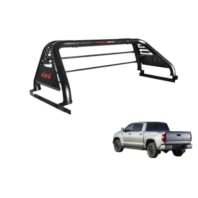Heavy Duty Pickup Truck Roll Bar Cage for Toyota Tundra and Tacoma, Steel Bed Chase Rack Exterior Upgrade Heavy Duty Pickup Truck Roll Bar Cage for Toyota Tundra and Tacoma, Steel Bed Chase Rack Exterior Upgrade