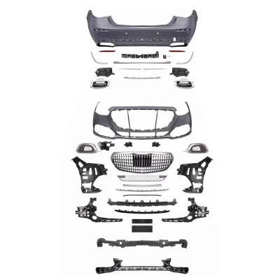 Mercedes-Benz S-Class W223 Front Bumper and Grille Conversion Kit Maybach Style Exterior Upgrade