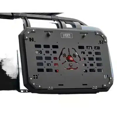 Rear Side Window Tactical Storage Mesh Grid with Foldable Table Support for FangChengBao Leopard 5, Protective Cargo Rack Organizer