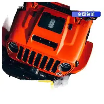 Transparent Heat Extraction Engine Hood with Vents Compatible with Jeep Wrangler JK JL 4XE and Gladiator JT