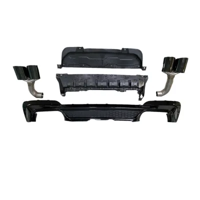 Rear Bumper Lip Diffuser and Exhaust Tips Kit X3M X4M Style Compatible with BMW X3 G01 X4 G02 Rear Bumper Lip Diffuser and Exhaust Tips Kit X3M X4M Style Compatible with BMW X3 G01 X4 G02