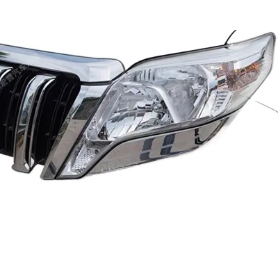 Headlight Eyebrow Trim Cover Chrome Strip for Toyota Land Cruiser Prado 2014-2017 Headlight Eyebrow Trim Cover Chrome Strip for Toyota Land Cruiser Prado 2014-2017