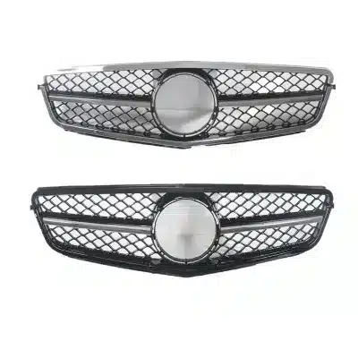 C63 Style Front Grill Single Slat Bumper Grille for Mercedes-Benz C-Class W204 2008-2013