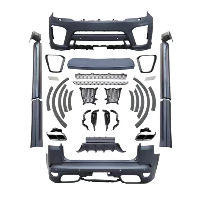 SVR Style Body Kit Compatible with Range Rover Sport 2018-2022 Front and Rear Bumper Assembly
