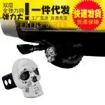 Trailer Hitch Receiver Cover Plug with LED Brake Light, Skull Design Dust Cap For Pickup Trucks