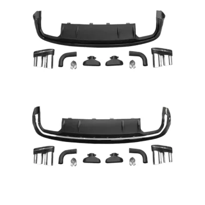 Rear Bumper Diffuser Lip and Quad Exhaust Tips Kit for Audi Q5 SQ5 2021-2024 Rear Bumper Diffuser Lip and Quad Exhaust Tips Kit for Audi Q5 SQ5 2021-2024