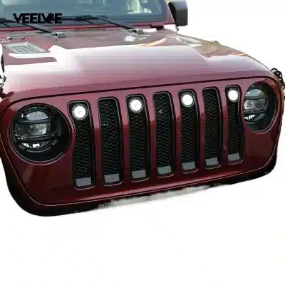 Wrangler middle net small yellow light 4xe cross-country middle net light grille front face LED light haze light daytime running light atmosphere light Wrangler middle net small yellow light 4xe cross-country middle net light grille front face LED light haze light daytime running light atmosphere light