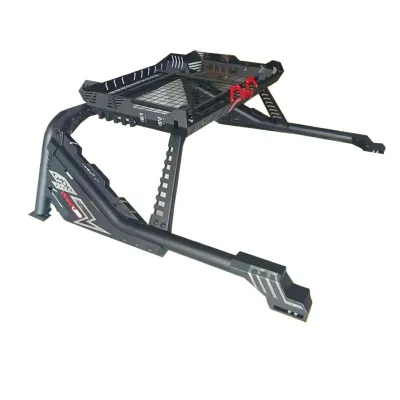 Pickup Truck Bed Rack Roll Bar with Basket Cargo Carrier for F150 Tundra Ram Tacoma Pickup Truck Bed Rack Roll Bar with Basket Cargo Carrier for F150 Tundra Ram Tacoma