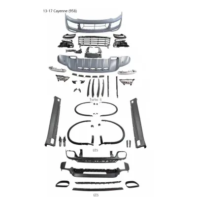 Front Bumper Body Kit for Porsche Cayenne 958 2013-2017 Turbo S Style Upgrade Front Bumper Body Kit for Porsche Cayenne 958 2013-2017 Turbo S Style Upgrade