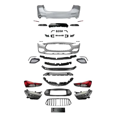 Full Body Kit Carbon Fiber Look Front Bumper and Side Skirts Set Compatible with Maserati Ghibli Trofeo Style Full Body Kit Carbon Fiber Look Front Bumper and Side Skirts Set Compatible with Maserati Ghibli Trofeo Style