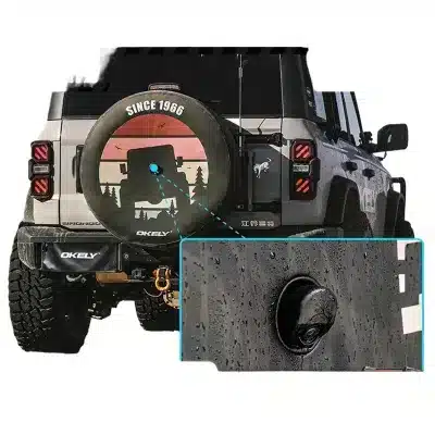 Full Coverage Spare Tire Cover Tailgate Protective Shell Exterior Decoration for Ford Bronco Full Coverage Spare Tire Cover Tailgate Protective Shell Exterior Decoration for Ford Bronco