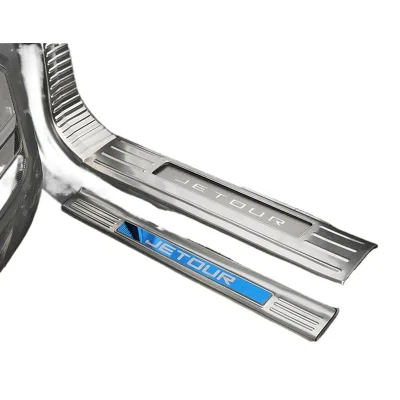 Stainless Steel Inner Door Sill Guards and Welcome Pedal Protectors for Jetour Traveler Shanhai T2 Stainless Steel Inner Door Sill Guards and Welcome Pedal Protectors for Jetour Traveler Shanhai T2