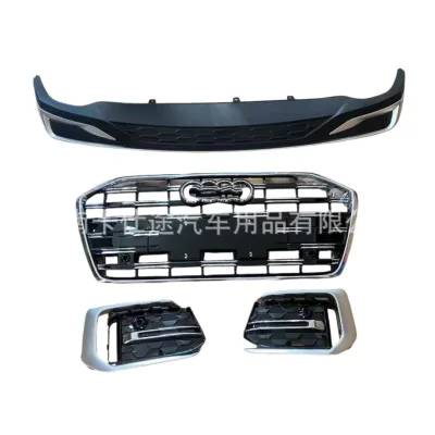 Front Bumper Grille Replacement Honeycomb Hex Mesh Radiator Guard for Audi A6L C8 2019-2023 Facelift Style Front Bumper Grille Replacement Honeycomb Hex Mesh Radiator Guard for Audi A6L C8 2019-2023 Facelift Style