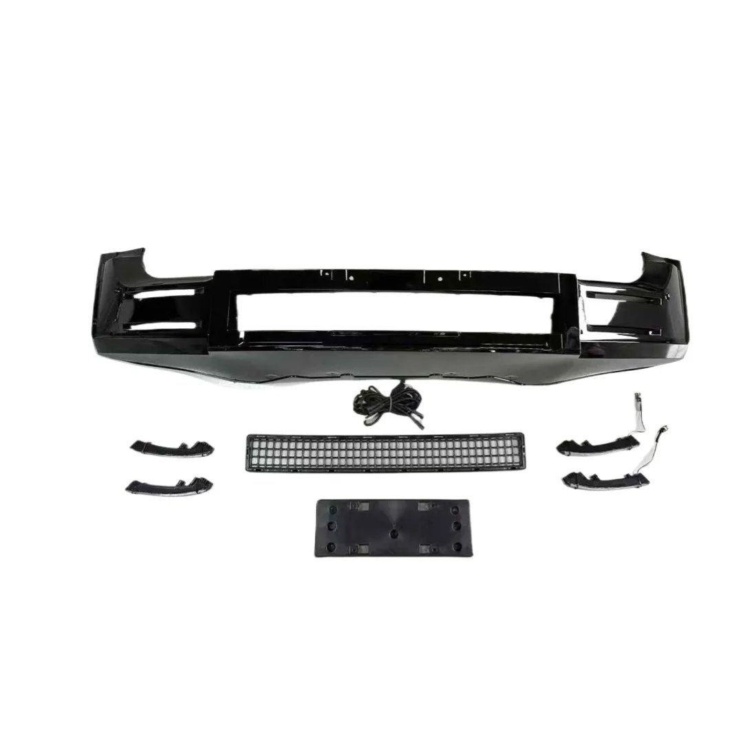 Front Bumper Lip Spoiler with LED Lights for Land Rover Defender Body Modification Kit